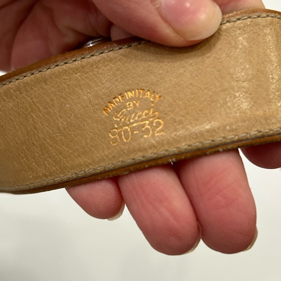Vintage Gucci Belt with Double G 80-32 - Picture 4 of 9